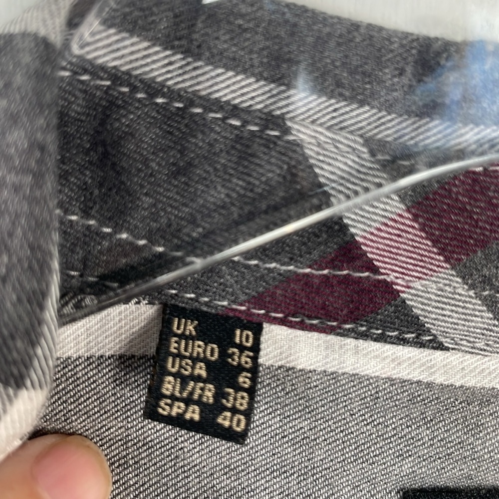 Barbour Glenn Winter Tartan Tunic Fit Button Front Shirt Sz 6 - Picture 4 of 14